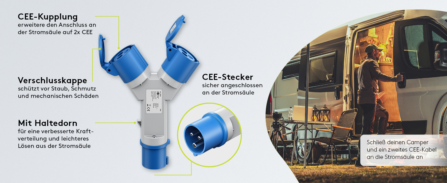 Goobay CEE-Y-Adapter 76236 im Einsatz
